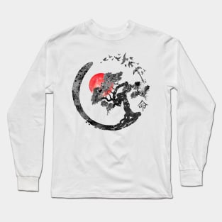 Enso circle and Bonsai tree Long Sleeve T-Shirt